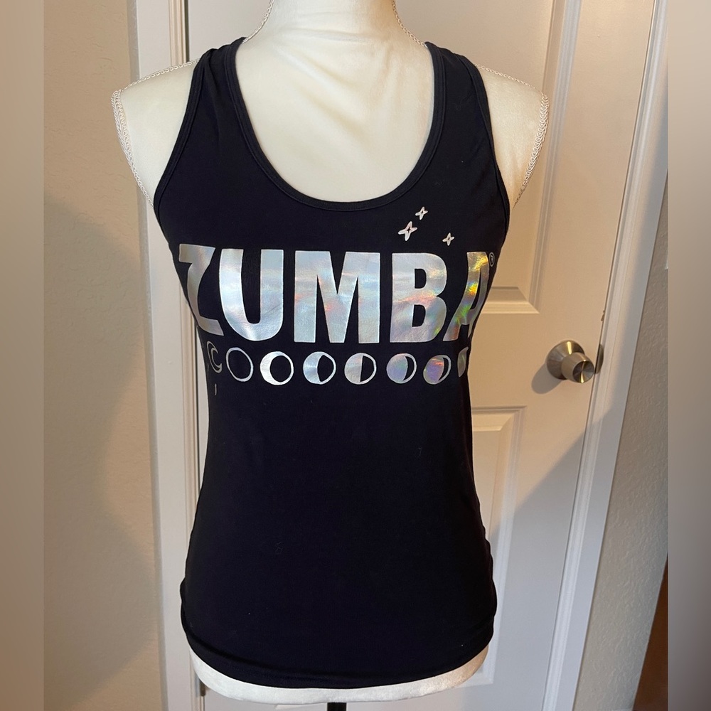 Zumba Wear Black Active Racer Back Tank Top Size Small